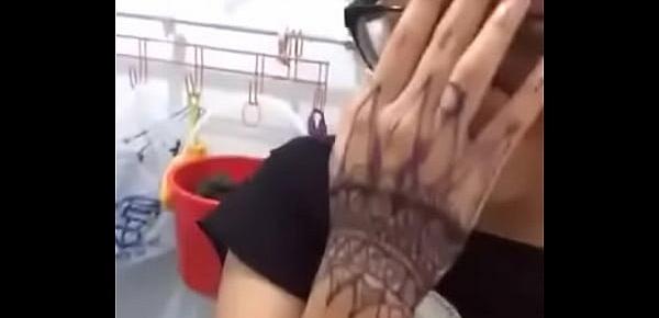  Nerdy Malay Girl with Henna on Hand Shows her Body - MalayxFantasy.com